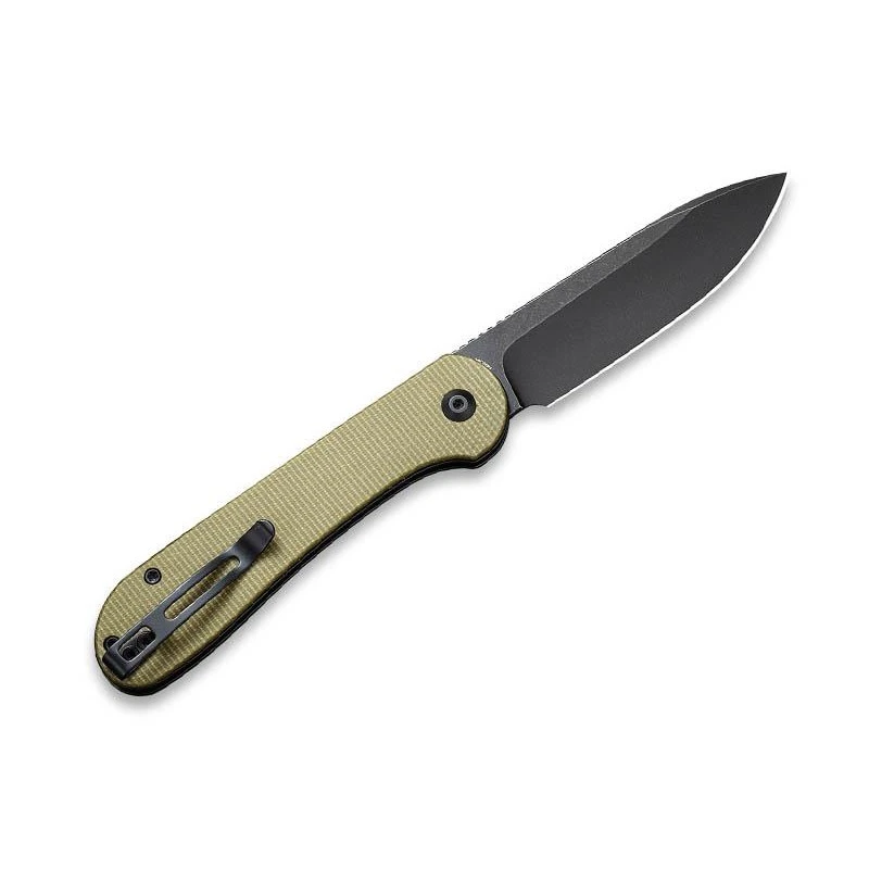 Couteau Civivi Button Lock Elementum Micarta Vert Olive 4 Couteau Civivi Button Lock Elementum Micarta Vert Olive – Image 2