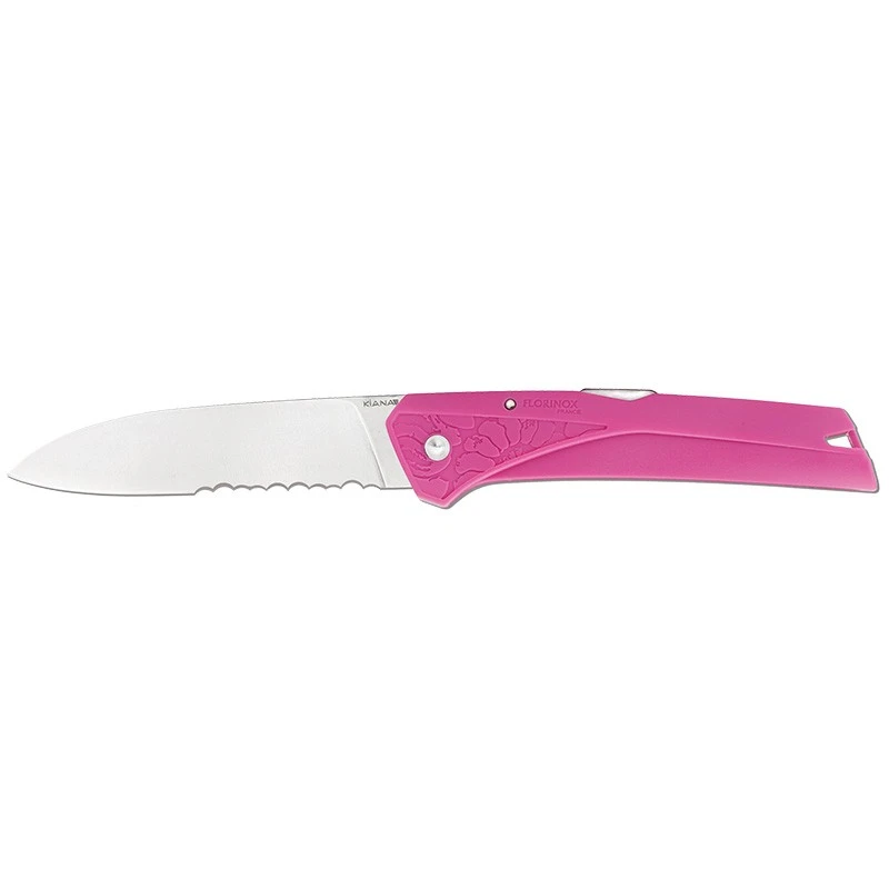 Couteau Florinox Kiana Mer Rose- Lame Semi-crantée 3 Couteau Florinox Kiana Mer Rose- Lame Semi-crantée