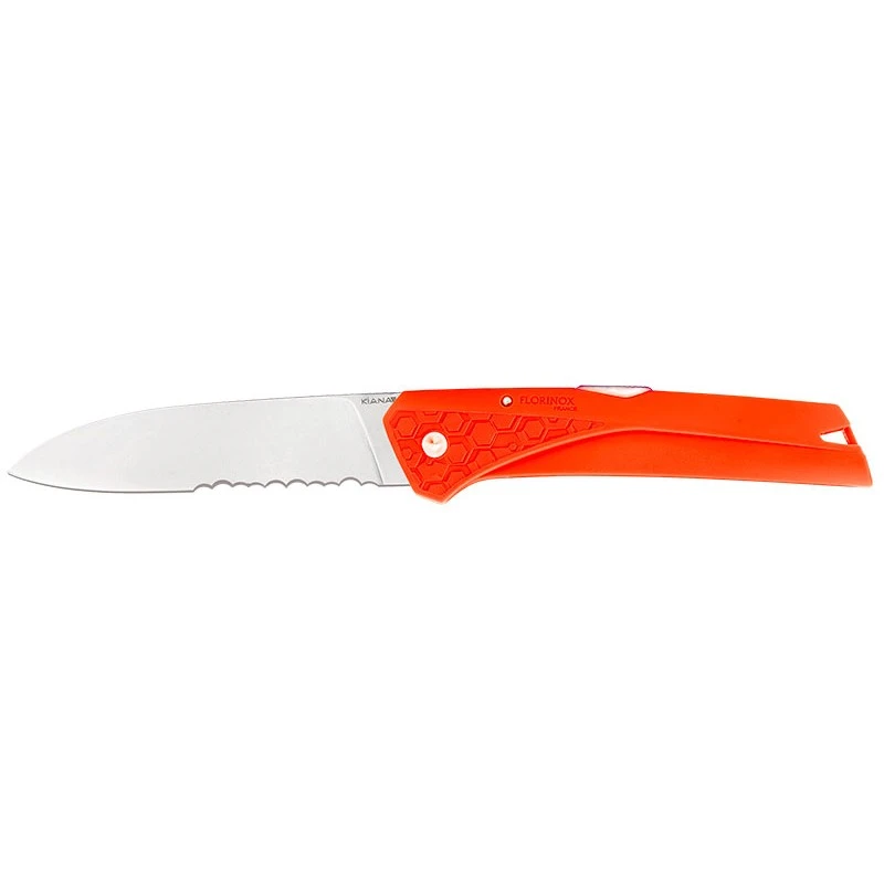 Couteau Florinox Kiana Origine Orange - Lame Semi-crantée 3 Couteau Florinox Kiana Origine Orange - Lame Semi-crantée