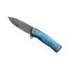 Couteau LionSteel ROK Titanium Bleu Damas 2 Couteau LionSteel ROK Titanium Bleu Damas -Magasin De Couteaux couteau lionsteel rok titanium bleu damas