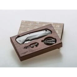 Couteau LionSteel Tre Titanium Gris -Magasin De Couteaux couteau lionsteel tre titanium gris 2