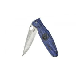 Couteau Mcusta MC-186G Pakka Wood Bleu Lame SPG2 -Magasin De Couteaux couteau mcusta mc 186g pakka wood bleu lame spg2 5