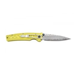 Couteau Mcusta Tsuchi MC-164D Aluminium Jaune Damas -Magasin De Couteaux couteau mcusta tsuchi mc 164d aluminium jaune damas 4