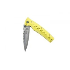 Couteau Mcusta Tsuchi MC-164D Aluminium Jaune Damas -Magasin De Couteaux couteau mcusta tsuchi mc 164d aluminium jaune damas 6