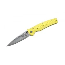 Couteau Mcusta Tsuchi MC-164D Aluminium Jaune Damas -Magasin De Couteaux couteau mcusta tsuchi mc 164d aluminium jaune damas 9