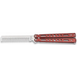 Couteau Papillon Peigne Rouge