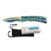 Couteau Papillon Rainbow Manche Courbé Ajouré 02127 -Magasin De Couteaux couteau papillon rainbow manche courbe ajoure 02127