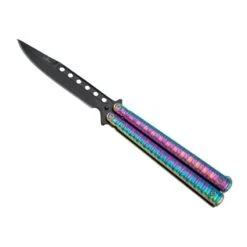 Couteau Papillon Third 13cm Inox Arc En Ciel