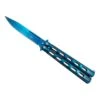 Couteau Papillon Third 13cm Inox Bleu 2 Couteau Papillon Third 13cm Inox Bleu -Magasin De Couteaux couteau papillon third 13cm inox bleu